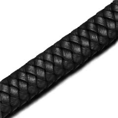 Imagem do Pulseira Masculina Gancho de Couro Legitimo Fecho Encaixe