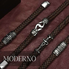 Pulseira Masculina Espada Couro Genuíno na internet