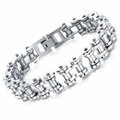 Pulseira Masculina Corrente Moto Aço Inox Premium