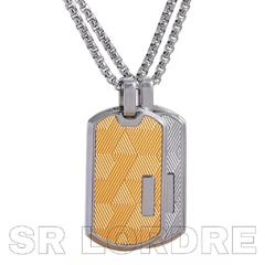 Colar Masculino Tag Aço Inox Premium