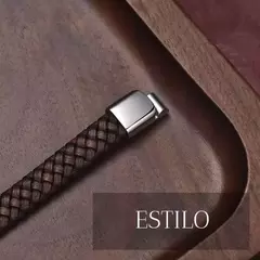 Pulseira Masculina Nó de Marinheiro Couro Genuíno - loja online