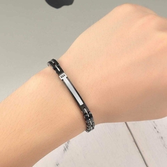 Pulseira Masculina Orion Aço Inoxidável e Cerâmica - comprar online