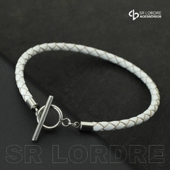 Imagem do Pulseira Masculina de Couro Genuíno Premium