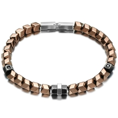 Pulseira Masculina de Pedra e Zircônia Luxo