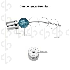 Pulseira Masculina Elegrand de Couro Legitimo e Aço Inox Luxo - comprar online