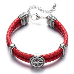 Pulseira Masculina Leme Couro Genuíno e Fecho Lagosta Aço Inox na internet