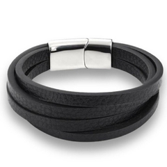 Pulseira Masculina couro Clássica Premium