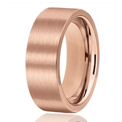 Anel Masculino Clássico Rose Tungstênio