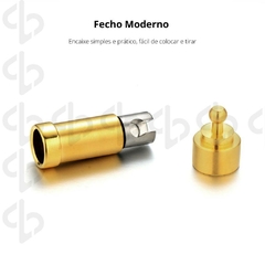 Pulseira Masculina Elegrand de Couro Legitimo e Aço Inox Luxo - Pulseiras e Acessórios Masculino | Sr Lordre