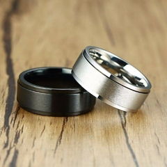 Imagem do Anel Masculino Giratório Aço Inox 8mm