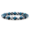 Pulseira Olho de Tigre Azul e Hematita