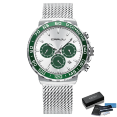 Imagem do Relógio Masculino Grille Prata Quartzo Premium