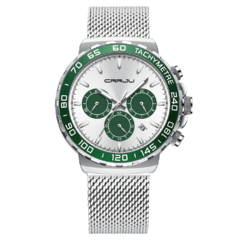 Relógio Masculino Grille Prata Quartzo Premium