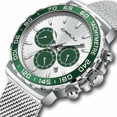 Relógio Masculino Grille Prata Quartzo Premium - Pulseiras e Acessórios Masculino | Sr Lordre