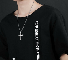 COLAR MASCULINO CRUCIFIXO AÇO INOX PREMIUM - comprar online