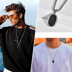 Colar Masculino Redondo Minimalistas Aço Inoxidável - Pulseiras e Acessórios Masculino | Sr Lordre
