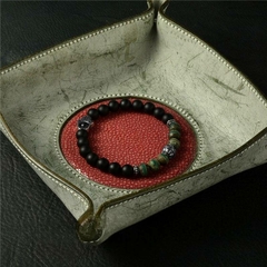 Pulseira Masculina Mão de Fátima de Pedra Natural
