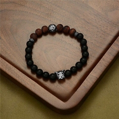 Pulseira Masculina Dog de Pedra Natural e Aço Inoxidável - Pulseiras e Acessórios Masculino | Sr Lordre