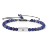 Pulseira Masculina Deuses Pedra Natural Fecho Ajustável 4mm