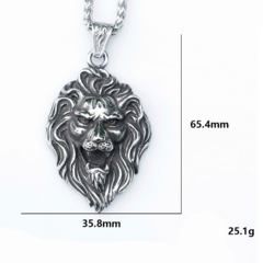 Colar Masculino Leão Viking Aço Inox na internet