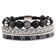 Kit de Pulseira Masculina Romano Premium
