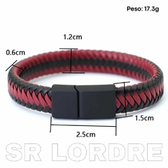 Pulseira de Couro Trançado Fecho Magnético na internet