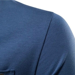 Camiseta Masculina Manga Curta Henley Premium - loja online