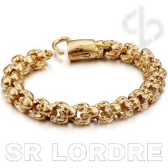 Pulseira Masculina Caveiras Aço Inox - comprar online
