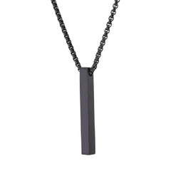 Colar Masculino Clássico Barra de Aço Inox - comprar online