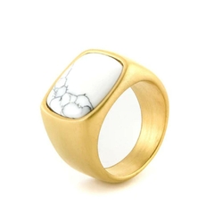 Anel Masculino Vintage Fosco de Pedra Natural - comprar online