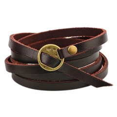 Pulseira Masculina de Couro Retro Premium - Pulseiras e Acessórios Masculino | Sr Lordre