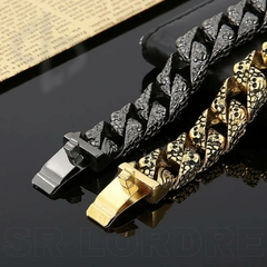 Pulseira Masculina Aço Inox Viking Gingle na internet