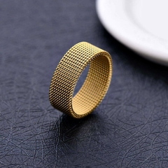 Anel Masculino Corrente Aço Inoxidável Clássico - comprar online