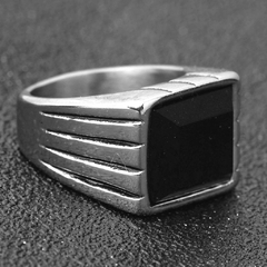 Anel Masculino Moderno de Aço Inoxidável - Pulseiras e Acessórios Masculino | Sr Lordre