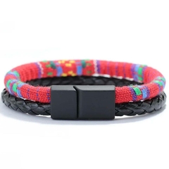 Pulseira De Corda Masculina Baliza Náutica Dupla - loja online