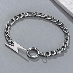 Pulseira Masculina Raio Aço Inox Premium na internet