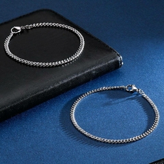 Imagem do Pulseira Masculina Corrente Elo Aço Inox Premium