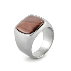 Anel Masculino Vintage Fosco de Pedra Natural - loja online