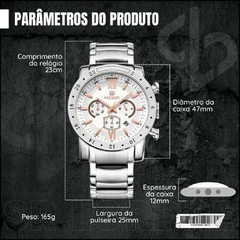 Relógio Masculino Quartzo Supremo Aço Inoxidável na internet