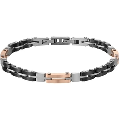 Pulseira Masculina Atlas de Aço Inoxidável e Cerâmica Luxo