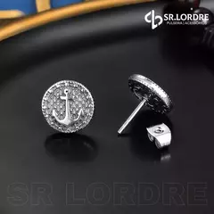 Par de Brincos Âncora redondo em Aço inoxidável - Pulseiras e Acessórios Masculino | Sr Lordre