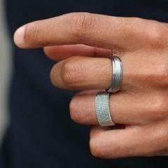 Anel Masculino Corrente Aço Inoxidável Clássico - loja online