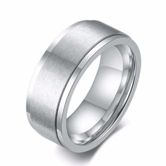 Anel Masculino Giratório Aço Inox 8mm