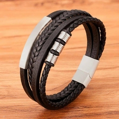Pulseira Masculina Senior de Couro e Fecho Magnético - comprar online