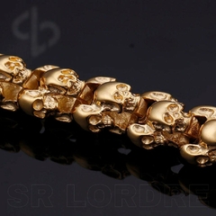 Pulseira Masculina Caveiras Aço Inox - Pulseiras e Acessórios Masculino | Sr Lordre