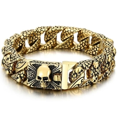 Imagem do Pulseira Masculina Aço Inox Viking Gingle