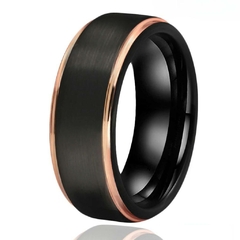 Anel Masculino Loss de Tungstênio Premium 8mm