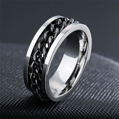 Anel Masculino Giratório Aço inoxidável - comprar online