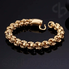 Pulseira Masculina Caveiras Aço Inox na internet