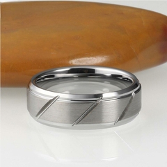 Anel Masculino Clássico Corte Tungstênio 8mm - Pulseiras e Acessórios Masculino | Sr Lordre